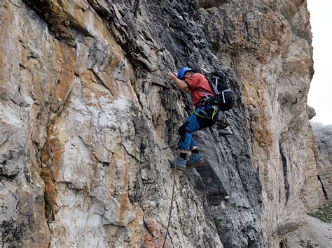 Piz Boe 3152 M Via Ferrata Cesare Piazzetta Sellagruppe Dolomiten Ital