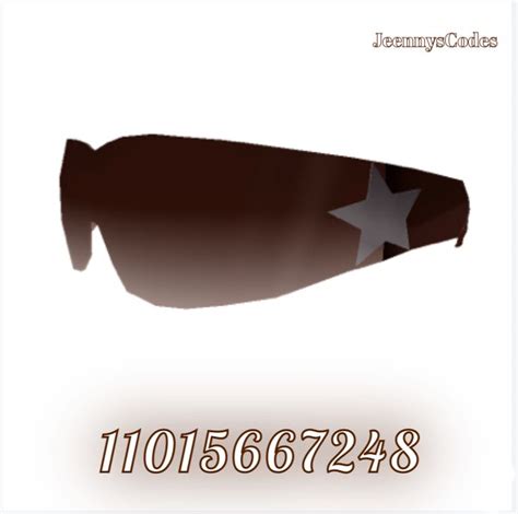 Roblox Sunglasses With Stars And Numbers