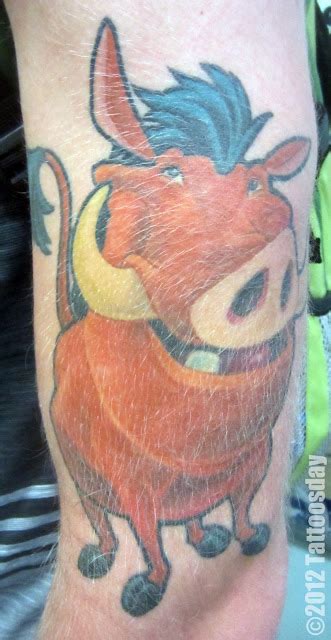 Tattoosday A Tattoo Blog Emil Shares His Timon And Pumbaa Tattoos