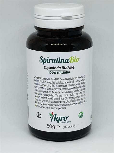 Agro Iniziative Spirulina Bio Cps Mg Erboristeria Ab Natura