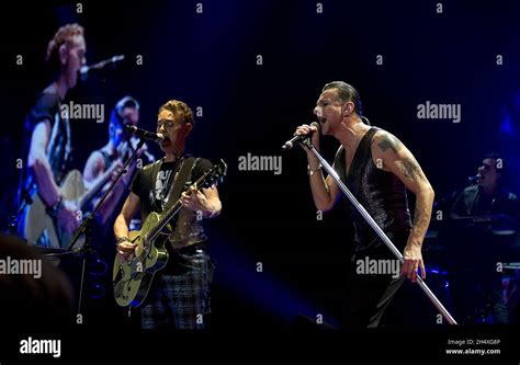 Dave Gahan And Martin L Gore Of Depeche Mode Performing Live On Stage