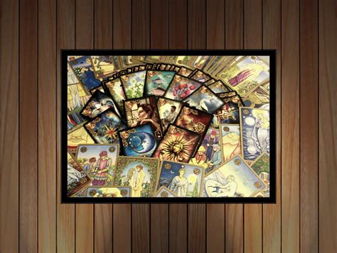 Quadro Decorativo Jogo Cartas Tarot Moldura Rc Elo