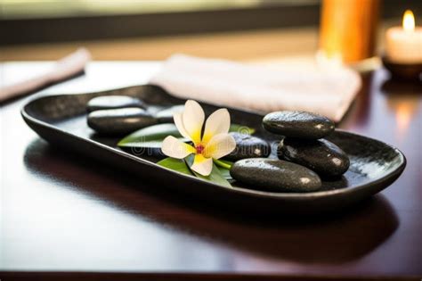 Hot Stone Set For Massage Therapy Stock Image Image Of Healing Alternative