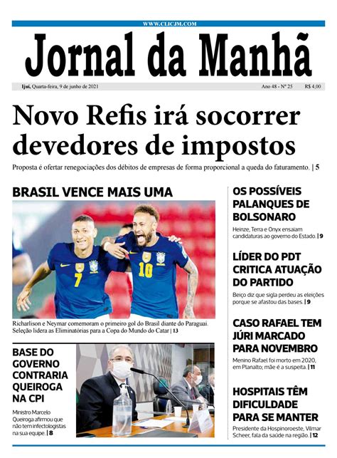 Https Issuu Clicjm Docs Jornal Da Manh Quarta Feira