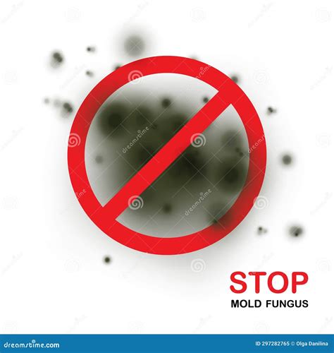 Stop Sign Black Mold Fungus Stain Vector Stock Vector - Illustration of