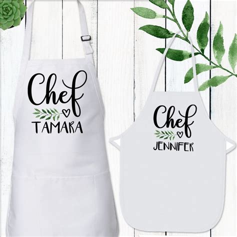 Personalized Chef Aprons for Girls and Women Christmas | Etsy