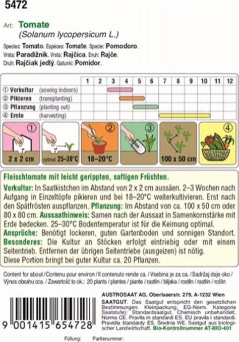 AUSTROSAAT Bio Fleischtomate Marmande 1 Packung Bloomling Österreich