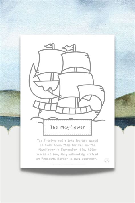 Mayflower Coloring Page