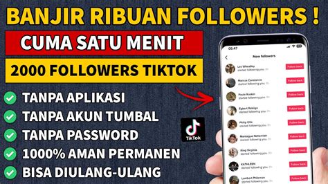 Cara Cepat Memperbanyak Followers Tiktok Terbaru Cara Menambah