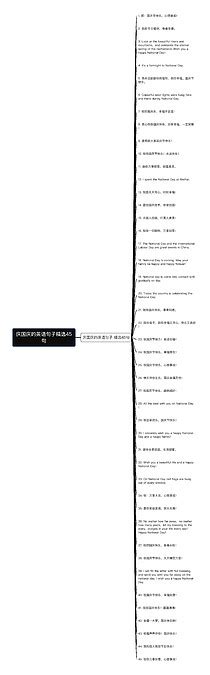 庆国庆的英语句子精选45句思维导图编号c3391501 Treemind树图