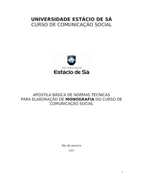 DOC Manual de Normas Técnicas Para Elaboração de Monografias