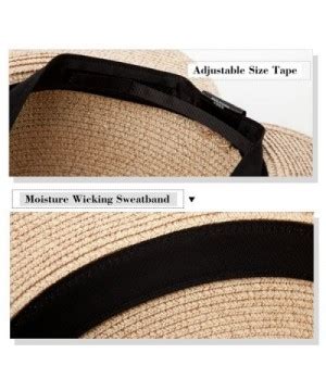 Womens Floppy Summer Sun Beach Straw Hat Upf Foldable Wide Brim