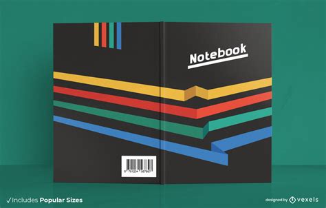 Colorful Lines Book Cover Design Vector Download