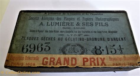 Boite De Plaques Photographiques Au Gélatino Bromure