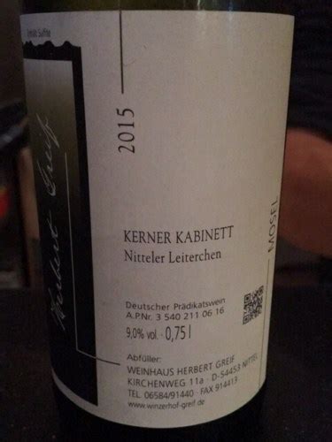 Herbert Greif Kerner Kabinett Nitteler Leiterchen Vivino