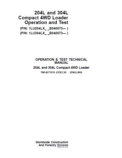 John Deere Loader The Repair Manual