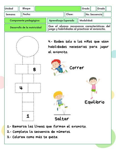 Actividad Del Avioncito Aprendizaje Avioncito Juego Secuencias