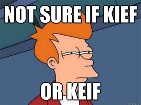 Not Sure If Kief Or Keif Unsure Fry Quickmeme