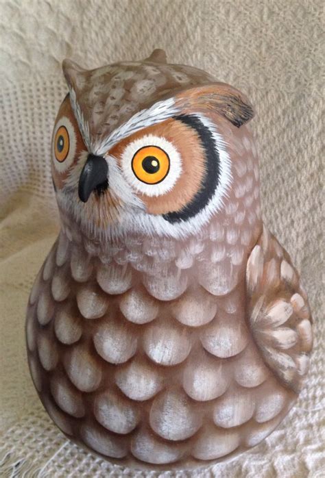 Gourd Owl By Kim Gladfelter Gourds Crafts Gourd Art Hand Painted Gourds