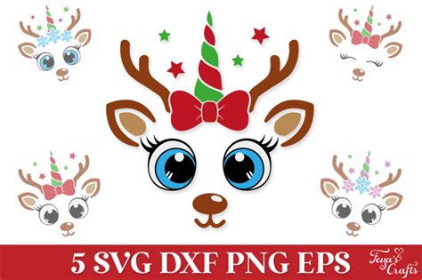 Reindeer Unicorn Svg Pack By Anastasia Feya Fonts Svg Cut Files