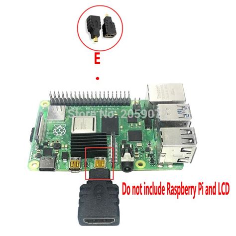 Raspberry Pi 4B Modelo 3B Conector Adaptador HDM Grandado