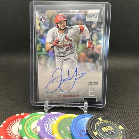 Juan Yepez 2022 Stadium Club Chrome RC Auto St Louis Cardinals