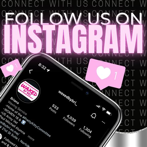 Follow Us On Instagram Flyer Pink Flyer Follow Us Flyer Etsy