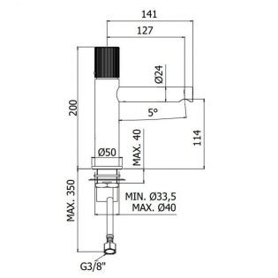 Mitigeur De Lavabo Avec Bec Prolong Sans Vidange Paffoni Jo Jo Cr