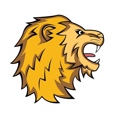 Lion Roaring Side View