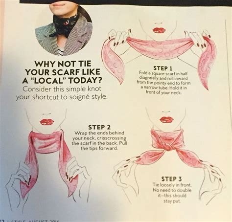 French Soigné Style Neck Scarf How To Scarf Tie Steps Scarf Tying