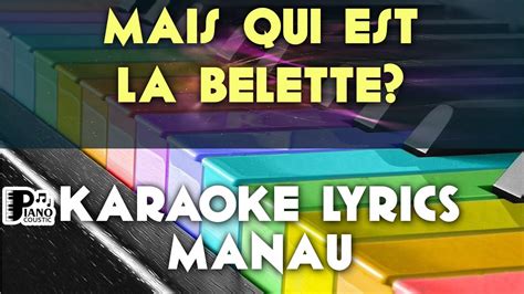 Mais Qui Est La Belette Manau Karaoke Lyrics Version Psr S Youtube