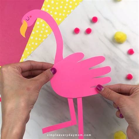 Handmade Flamingo Card Craft Pour Enfants Paper Crafts Diy Paper