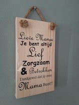 Tekstbord Bij Mama Wit 30x40cm Bol