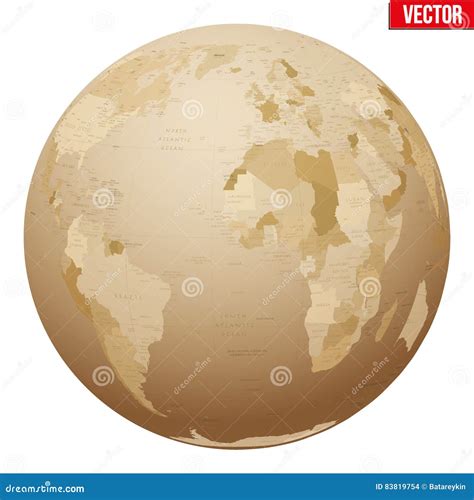 Vintage Earth Globes Stock Vector Illustration Of Abstract 83819754