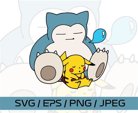 Pikachu Y Snorlax Svg Para Ni Os Cricut Silhouette Etsy M Xico