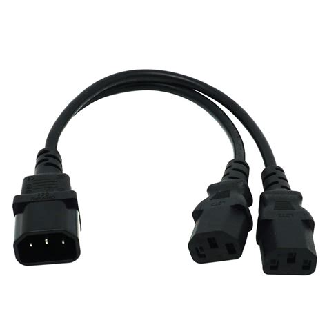 Iec C Male Plug To Xc C C C Female Y Type Splitter Power