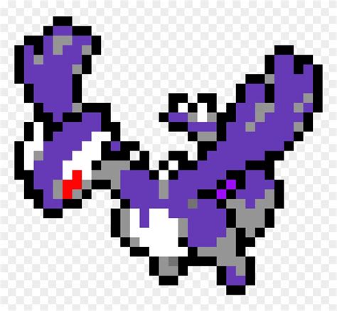 Pokemon Shadow Lugia - Shadow Lugia Pixel Art, HD Png Download ...