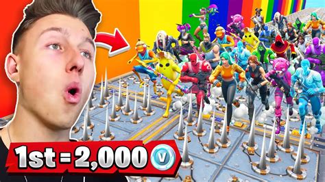 Der Gewinner Bekommt V Bucks Takeshis Castle In Fortnite Youtube