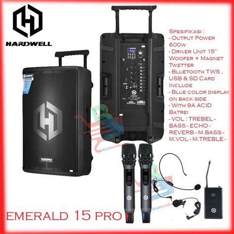 Jual Speaker Portable Meeting Inch Hardwell Emerald Pro Pro