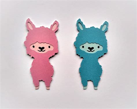 Llama Die Cut Llama Cutout Alpaca Decoration Set of 4 - Etsy