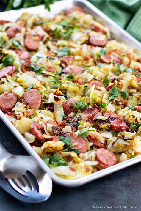 Sheet Pan Cabbage And Kielbasa