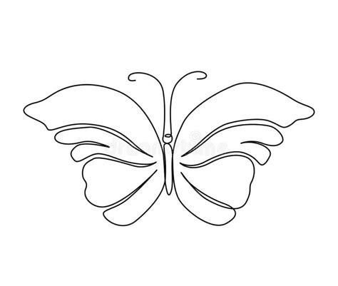 Continuous One Line Drawing Of Butterfly Simple Butterfly Line Art