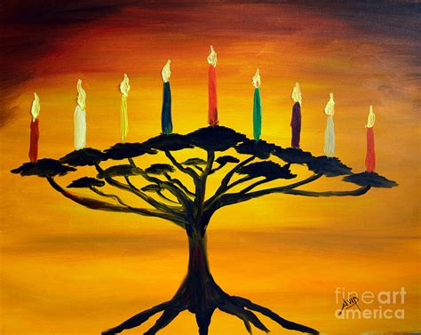 Tree Of Life Menorah Painting By Avishai Avi Peretz Pixels