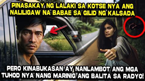 Pinasakay Ng Lalaki Sa Kotse Ang Naliligaw Na Babae Sa Gilid Ng Kalsada