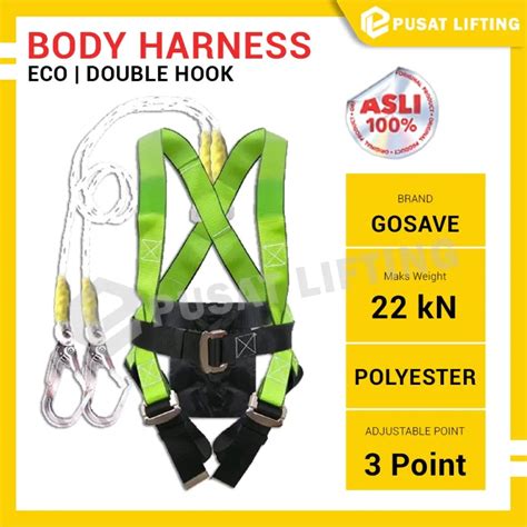 Jual Full Body Harness Double Hook Eco GoSave Pusat Lifting