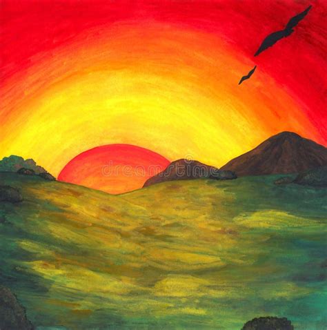 Abstract Sunrise Paintings Painting Photos