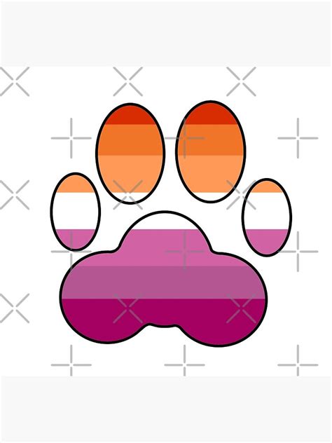 Lgbt Pride Paws Lesbian Poster By Echoskyart Redbubble