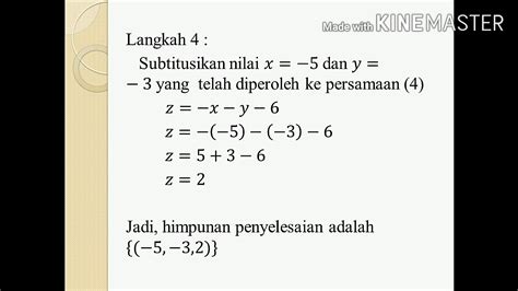 Sistem Persamaan Linear Tiga Variabel Spltv Mata Kuliah Kapita