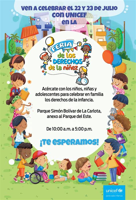 Unicef Te Invita A La Feria De Los Derechos De La Ni Ez Y La Adolescencia