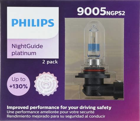 Philips 9005 Nightguide Platinum Upgrade Headlight Bulb Pack Of 2